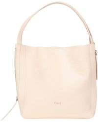Furla - Grace M Hobo W/Zip -- Ivory Handbag Soft Leather - Lyst