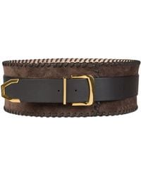 Agnona - Dark Belt Leather - Lyst
