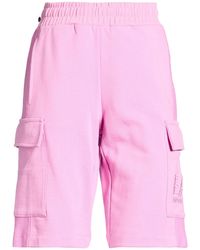 EA7 - Fuchsia Shorts & Bermuda Shorts Cotton, Elastane - Lyst