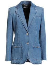 Versace - Blazer Cotton, Calfskin - Lyst