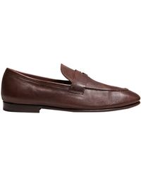 Dunhill - Dark Loafers Soft Leather - Lyst