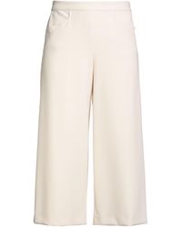 Caractere - Cream Pants Polyester, Viscose, Elastane - Lyst