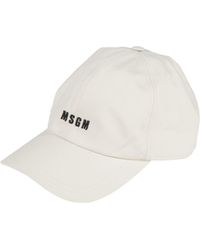 MSGM - Ivory Hat Cotton, Elastane - Lyst