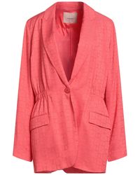 Twinset - Coral Blazer Viscose - Lyst