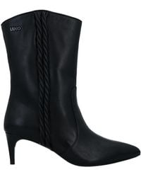 Details about   Women's Boots LIU JO Milano Bonnie 5 Bootie Nappa Leather Black
