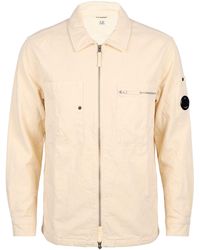 C.P. Company - Ivory Jacket Cotton, Elastane - Lyst