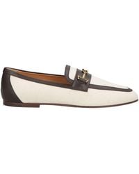 Tod's - Dark Loafers Textile Fibers, Leather - Lyst