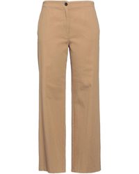 Pomandère - Camel Pants Cotton, Wool, Polyester - Lyst