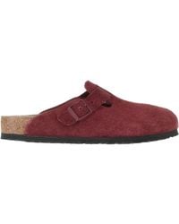 Birkenstock - Burgundy Mules & Clogs Leather - Lyst