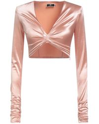 Elisabetta Franchi - Blush Top Polyamide, Elastane - Lyst