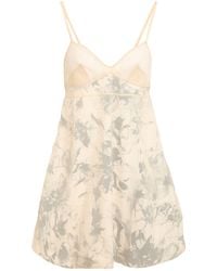 Low Classic - Ivory Mini Dress Nylon - Lyst