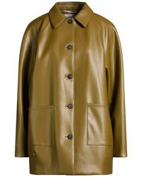 Max Mara - Mm By Khaki Overcoat & Trench Coat Polyester, Polyurethane Resin - Lyst