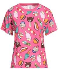 Moschino - Fuchsia T-Shirt Cotton, Elastane - Lyst