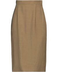 Alberta Ferretti - Midi Skirt Viscose, Linen - Lyst