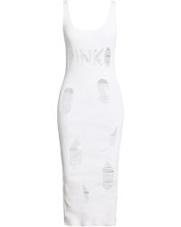 Pinko - Midi Dress Cotton, Polyester - Lyst