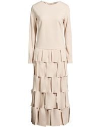 MEIMEIJ - Cream Maxi Dress Viscose, Polyamide, Elastane - Lyst