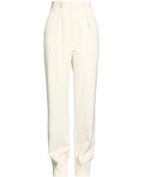 Elisabetta Franchi - Ivory Pants Polyester, Virgin Wool, Elastane - Lyst