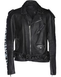balenciaga oversized leather jacket
