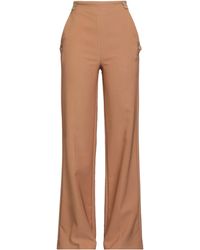 SIMONA CORSELLINI - Camel Pants Polyester, Elastane - Lyst