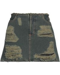 Acne Studios - Distressed-effect Denim Skirt - Lyst