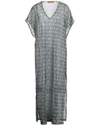 Siyu - Maxi Dress Polyester, Metallic Fiber - Lyst