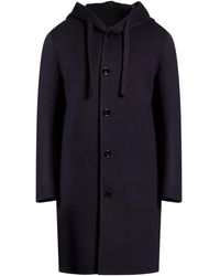 Lardini - Midnight Coat Wool - Lyst
