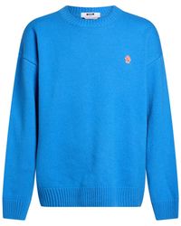 MSGM - Azure Sweater Merino Wool, Cashmere - Lyst
