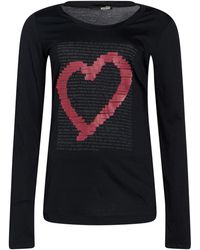 Love Moschino - T-Shirt Modal, Cotton - Lyst