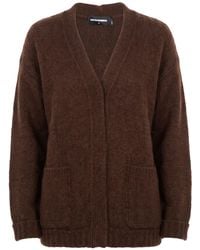 DSquared² - Chocolate Cardigan Alpaca Wool, Polyamide, Wool, Elastane - Lyst