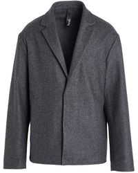 Hevò - Charcoal Coat Virgin Wool, Polyamide - Lyst