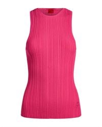 HUGO - Fuchsia Top Viscose, Polyester - Lyst