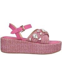 Emanuélle Vee - Espadrilles Leather, Natural Raffia - Lyst