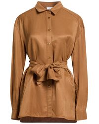 Kaos - Camel Shirt Viscose, Linen - Lyst