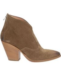 CURIOSITÉ - Khaki Ankle Boots Leather - Lyst