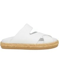 Paloma Barceló - Sandals Cow Leather, Natural Raffia - Lyst