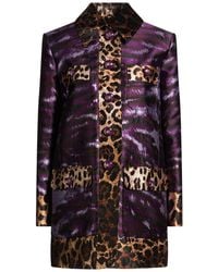 Dolce & Gabbana - Overcoat & Trench Coat Polyester, Metallic Polyester - Lyst
