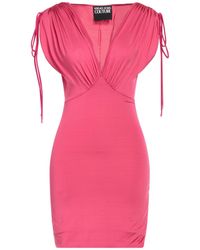 Versace Jeans Couture - Fuchsia Mini Dress Acetate, Elastane - Lyst