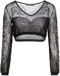 Alberta Ferretti - Top Viscose, Polyester - Lyst