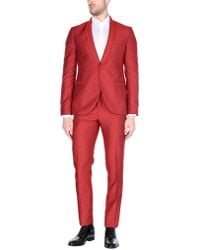 Men's Red Suits - Lyst