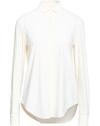 Caliban - Cream Shirt Polyamide, Elastane - Lyst