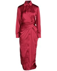 ACTUALEE Midi Dress - Red