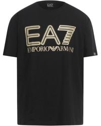 EA7 - T-Shirt Cotton, Elastane - Lyst