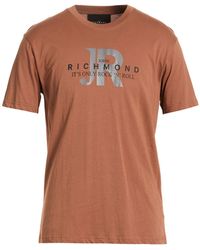 John Richmond - Camel T-Shirt Cotton - Lyst
