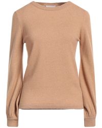 antonella rizza - Camel Sweater Merino Wool, Cashmere, Metallic Fiber - Lyst