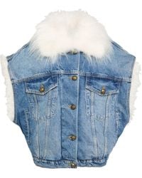 Pinko - Denim Denim Outerwear Cotton, Acrylic - Lyst