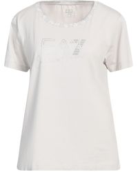 EA7 - T-Shirt Organic Cotton, Modal, Elastane - Lyst