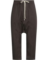 Rick Owens - Charcoal Pants Cotton, Elastane - Lyst