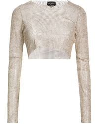 Santa Brands - Top Rhinestone, Polyester, Cotton - Lyst
