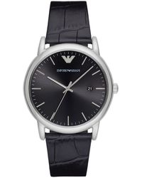 mens black armani watch