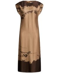 Manila Grace - Midi Dress Viscose - Lyst